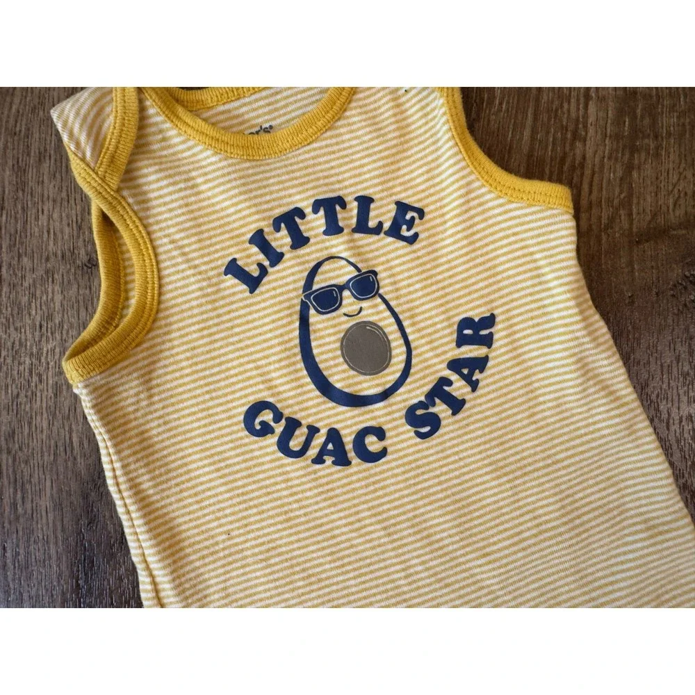 Carters‎ Baby Boy 3 Months Outfits Clothes Lot Bundle Rompers Shorts Guac Star